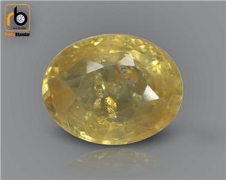 Heated & Treated Natural Certified Yellow Pokhraj 3.45CTS-2375